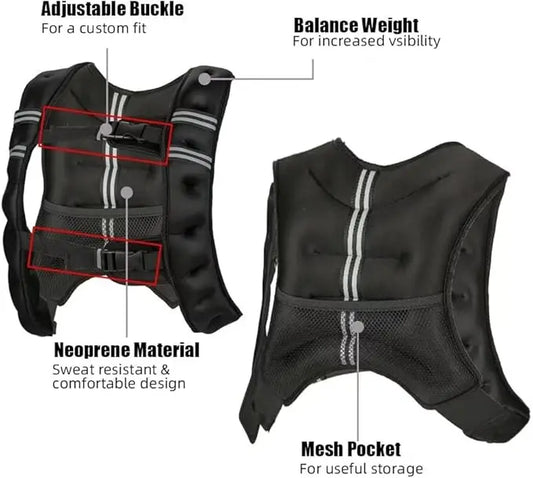 VestX Weighted Vest – Add Up to 30LB of Resistance to Any Workout